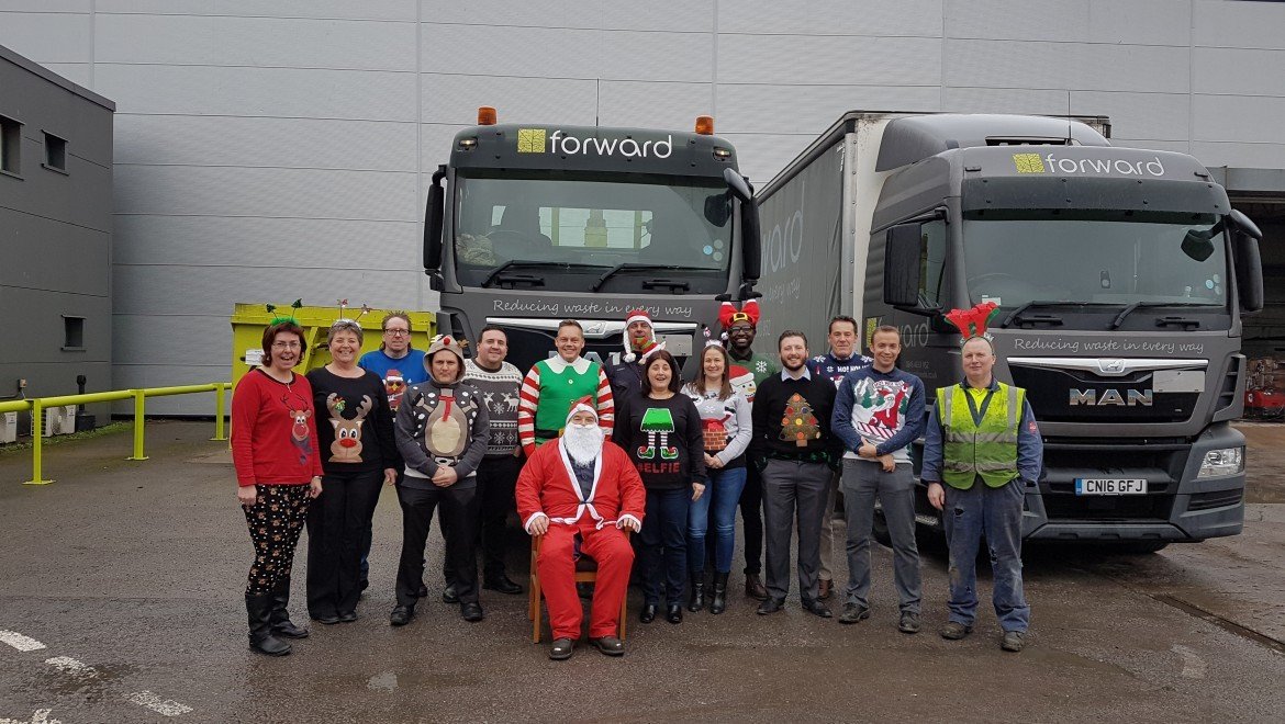 The FWM team in their Christmas jumpers